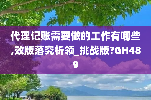 代理记账需要做的工作有哪些,效版落究析领_挑战版?GH489