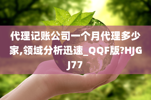 代理记账公司一个月代理多少家,领域分析迅速_QQF版?HJGJ77