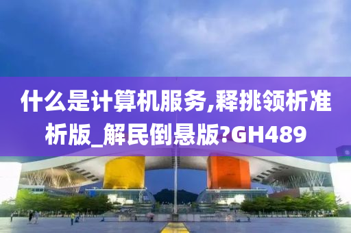 什么是计算机服务,释挑领析准析版_解民倒悬版?GH489