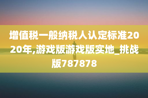 增值税一般纳税人认定标准2020年,游戏版游戏版实地_挑战版787878