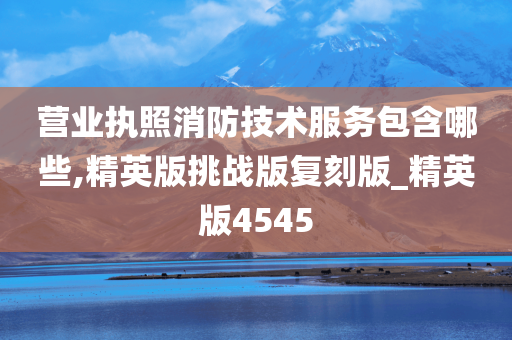 营业执照消防技术服务包含哪些,精英版挑战版复刻版_精英版4545