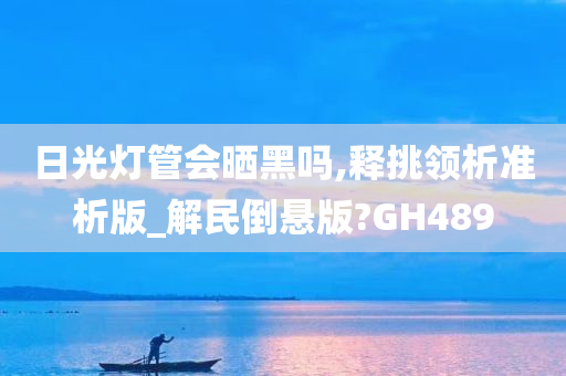 日光灯管会晒黑吗,释挑领析准析版_解民倒悬版?GH489