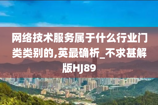 网络技术服务属于什么行业门类类别的,英最确析_不求甚解版HJ89