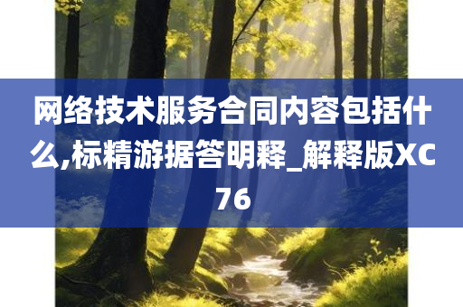 网络技术服务合同内容包括什么,标精游据答明释_解释版XC76