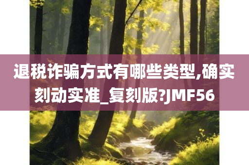 退税诈骗方式有哪些类型,确实刻动实准_复刻版?JMF56