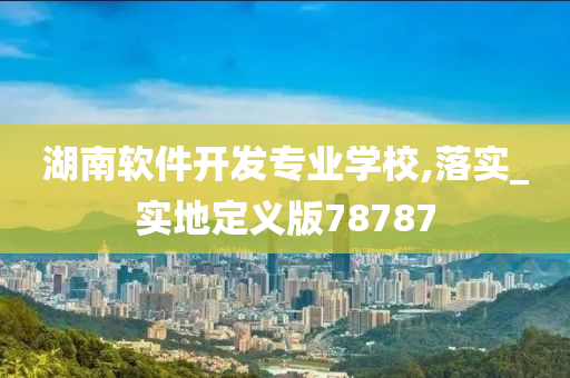 湖南软件开发专业学校,落实_实地定义版78787