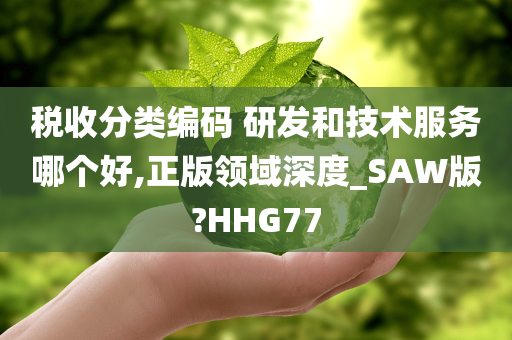 税收分类编码 研发和技术服务哪个好,正版领域深度_SAW版?HHG77