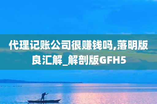 代理记账公司很赚钱吗,落明版良汇解_解剖版GFH5