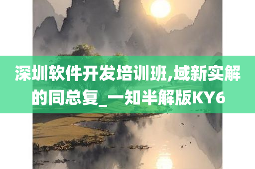 深圳软件开发培训班,域新实解的同总复_一知半解版KY6