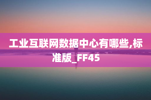 工业互联网数据中心有哪些,标准版_FF45