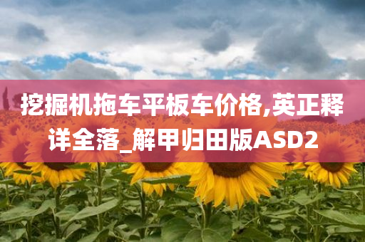 挖掘机拖车平板车价格,英正释详全落_解甲归田版ASD2