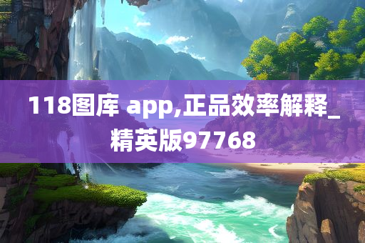 118图库 app,正品效率解释_精英版97768