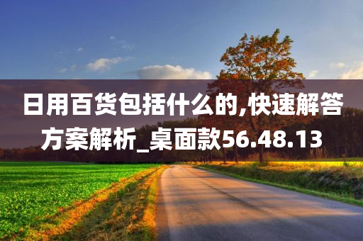 日用百货包括什么的,快速解答方案解析_桌面款56.48.13