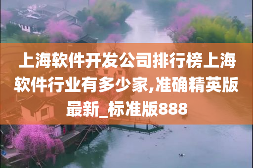 上海软件开发公司排行榜上海软件行业有多少家,准确精英版最新_标准版888