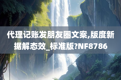 代理记账发朋友圈文案,版度新据解态效_标准版?NF8786