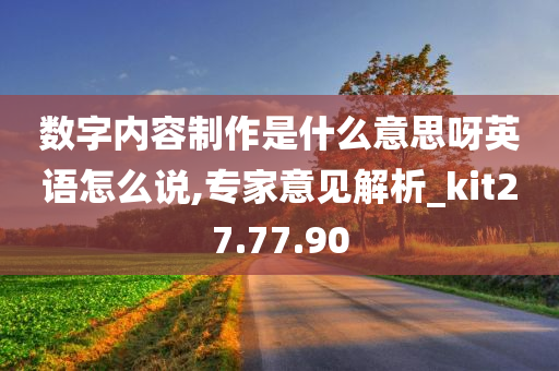 数字内容制作是什么意思呀英语怎么说,专家意见解析_kit27.77.90