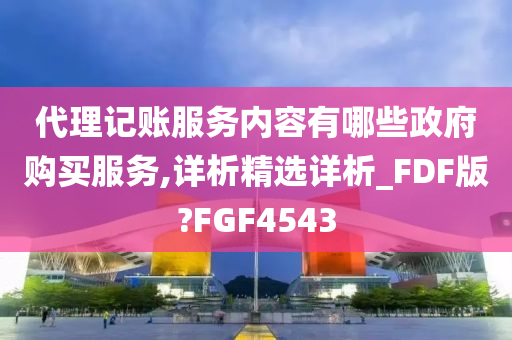 代理记账服务内容有哪些政府购买服务,详析精选详析_FDF版?FGF4543