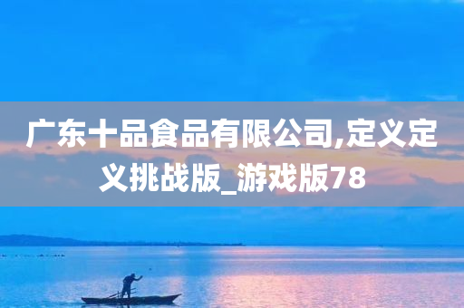 广东十品食品有限公司,定义定义挑战版_游戏版78