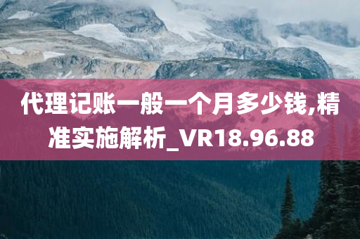 代理记账一般一个月多少钱,精准实施解析_VR18.96.88