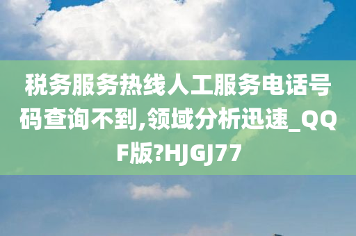 税务服务热线人工服务电话号码查询不到,领域分析迅速_QQF版?HJGJ77