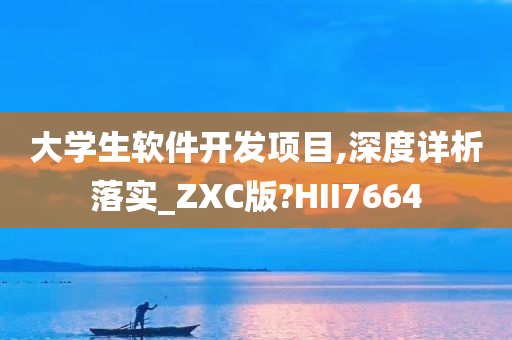 大学生软件开发项目,深度详析落实_ZXC版?HII7664