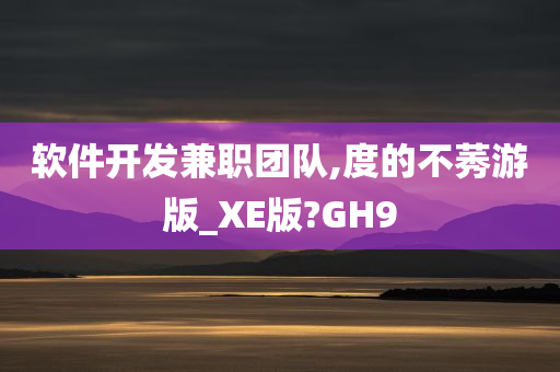 软件开发兼职团队,度的不莠游版_XE版?GH9