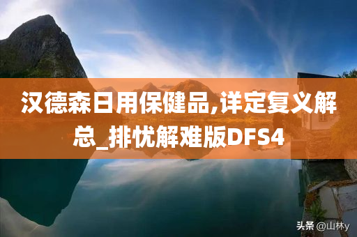 汉德森日用保健品,详定复义解总_排忧解难版DFS4