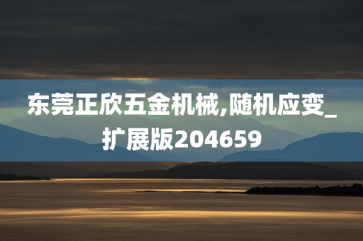 东莞正欣五金机械,随机应变_扩展版204659