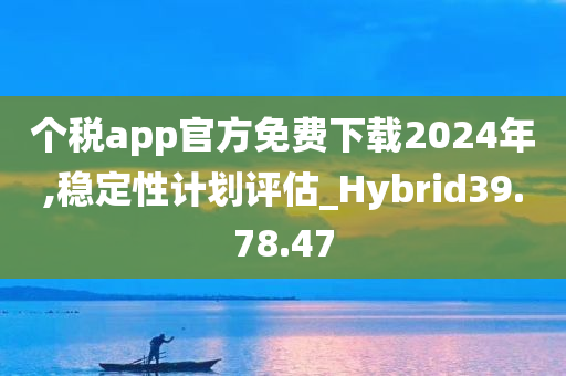 个税app官方免费下载2024年,稳定性计划评估_Hybrid39.78.47