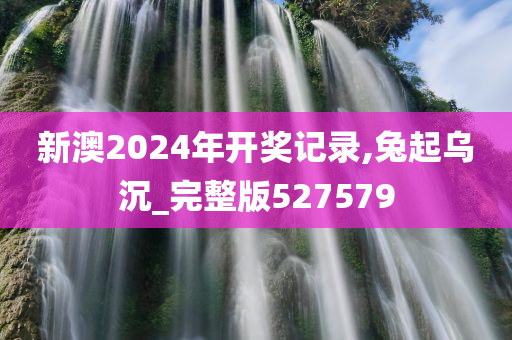 新澳2024年开奖记录,兔起乌沉_完整版527579