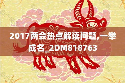 2017两会热点解读问题,一举成名_2DM818763