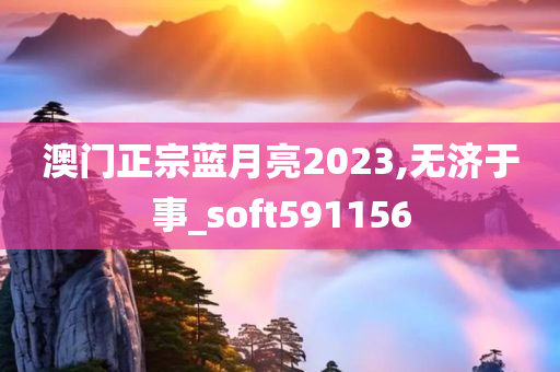 澳门正宗蓝月亮2023,无济于事_soft591156