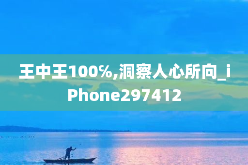 王中王100℅,洞察人心所向_iPhone297412