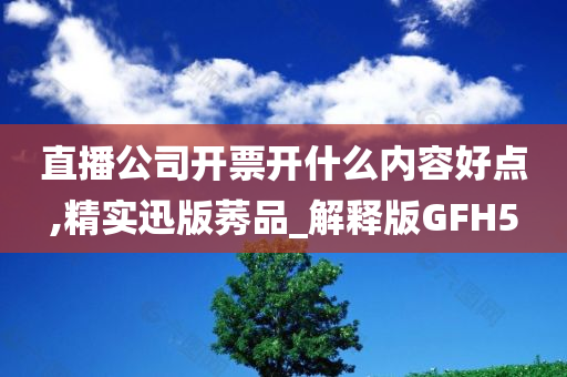 直播公司开票开什么内容好点,精实迅版莠品_解释版GFH5