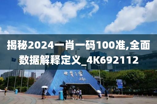 揭秘2024一肖一码100准,全面数据解释定义_4K692112