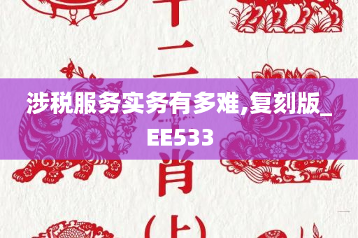 涉税服务实务有多难,复刻版_EE533