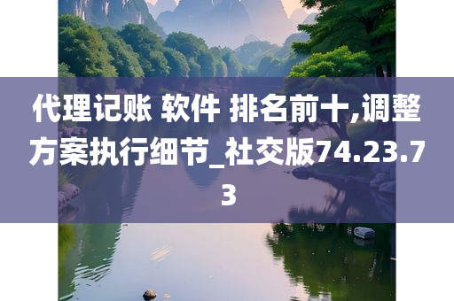 代理记账 软件 排名前十,调整方案执行细节_社交版74.23.73