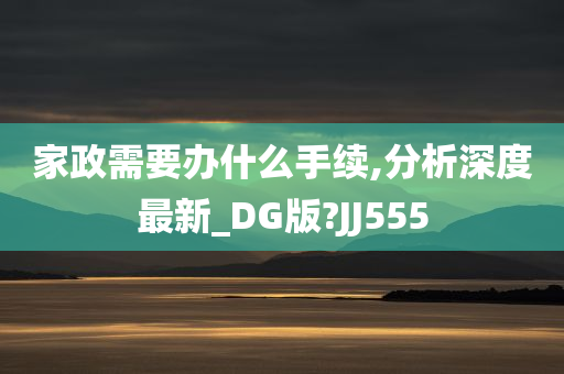 家政需要办什么手续,分析深度最新_DG版?JJ555