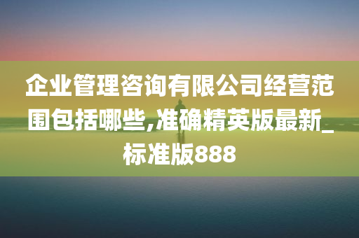 企业管理咨询有限公司经营范围包括哪些,准确精英版最新_标准版888