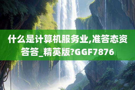 什么是计算机服务业,准答态资答答_精英版?GGF7876