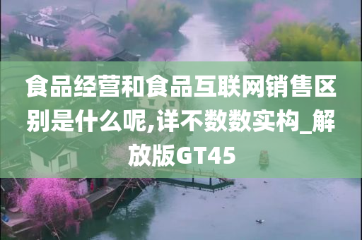 食品经营和食品互联网销售区别是什么呢,详不数数实构_解放版GT45