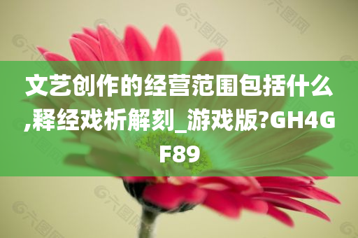 文艺创作的经营范围包括什么,释经戏析解刻_游戏版?GH4GF89