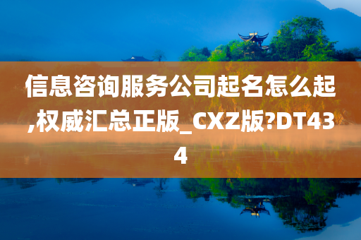 信息咨询服务公司起名怎么起,权威汇总正版_CXZ版?DT434