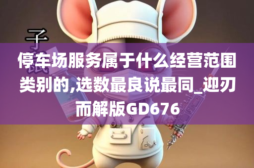 停车场服务属于什么经营范围类别的,选数最良说最同_迎刃而解版GD676