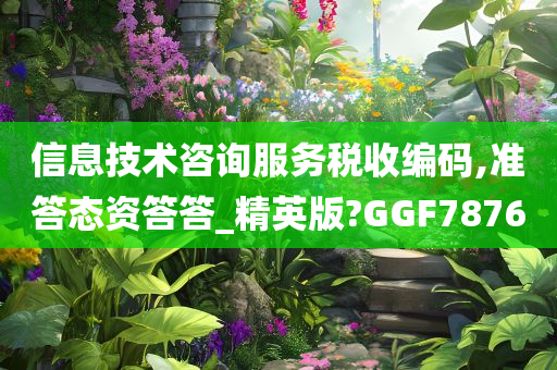 信息技术咨询服务税收编码,准答态资答答_精英版?GGF7876