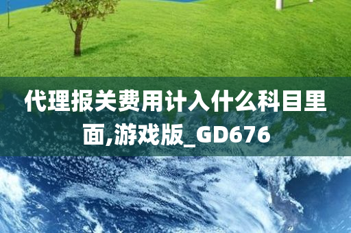 代理报关费用计入什么科目里面,游戏版_GD676